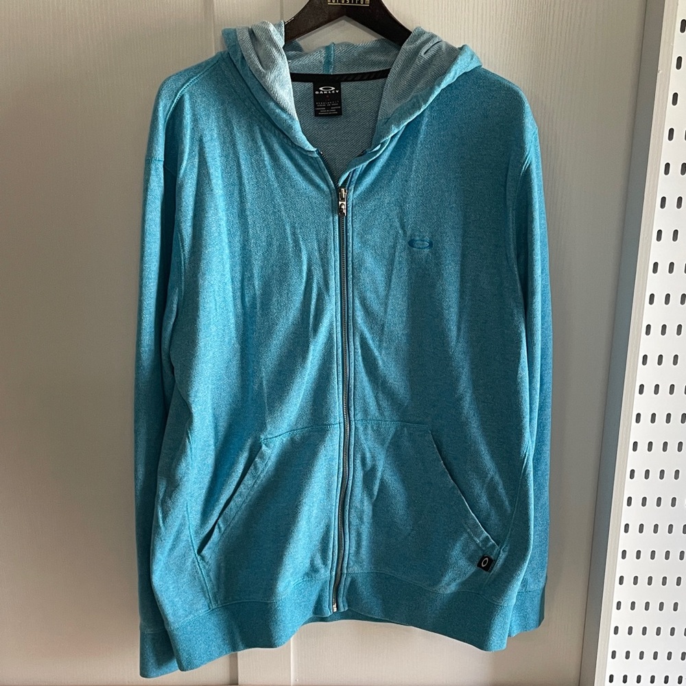 Oakley Blue Heather Zip-Up Hoodie